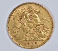 1906 Edward VII gold half sovereign