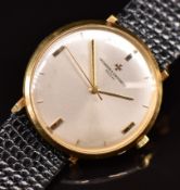 Vacheron Constantin 18ct gold gentleman's wristwatch ref. 6487 with gold hands and hour markers,