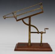 Howells of Bristol brass and mahogany mechanical wine pourer, height 30cm