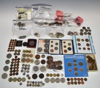 A collection of UK coinage, George III onwards, includes silver content Victoria onwards,