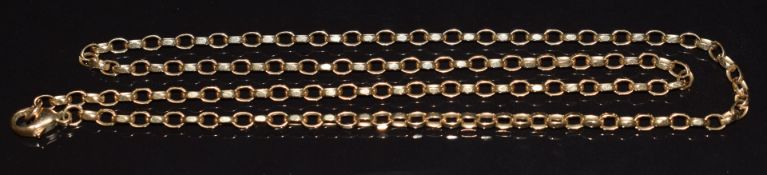 A 9ct gold belcher necklace, 52cm long, 10.3g