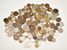 An amateur collection of UK coinage with silver content, all pre-decimal, Queen Victoria onwards