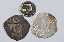 Silver Roman Diabol, possibly of Tarentum, Calabria, 4thC BC, 12 x 13mm approximately, 1.2g. Obverse