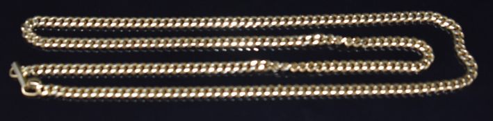 An 18ct gold curb link necklace, 26.5g, 56cm long