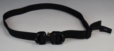 Christian Dior contemporary designer adjustable unisex belt, with Christian Dior branded canvas