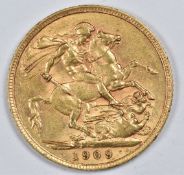 1909 Edward VII gold full sovereign