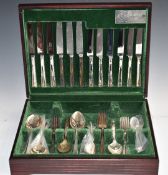 Butler of Sheffield six place setting canteen of cutlery, width of case 39cm