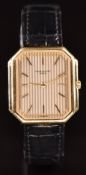 Patek Phillippe Art Deco style 18ct gold gentleman's wristwatch with gold hands and baton hour