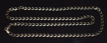 A 9ct gold curb link necklace, 56cm long, 7.3g