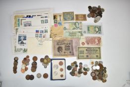 A collection of UK and overseas coinage, 19thC onwards, includes mid century emergency war time