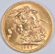 1957 QEII first head gold full sovereign