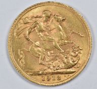 1913 George V gold full sovereign