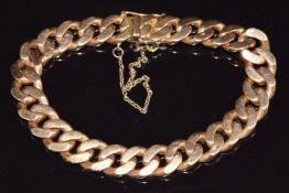 An 18ct gold curb link bracelet, 50g, 20cm long