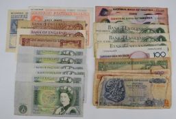 A quantity of UK and overseas banknotes and postal orders
