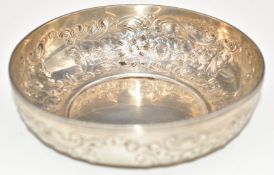 George V hallmarked silver bowl with pierced decoration, Birmingham 1911, maker Williams (