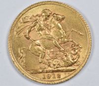 1912 George V gold full sovereign