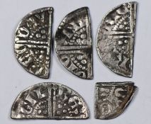 Henry III 1216-72, cut hammered silver pennies to include Gilbert of Canterbury, Nicole Davy on