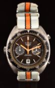 Heuer Autavia 'Orange Boy' gentleman's automatic chronograph wristwatch ref. 11630 with date