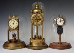 Gustav Becker clock anniversary clock, further similar clock and a Chris Raffle of West Dean alarm