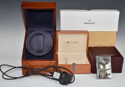 Girard-Perregaux watch box, Jaeger-LeCoultre service box, Citizen watch box and a Rotary watch