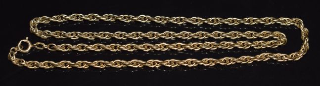A 9ct gold necklace / chain, 19.8g, 56cm long