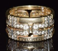 A 14k gold ring set with paste, 6.4g, size L