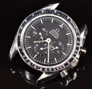 Omega Speedmaster Professional gentleman's chronograph wristwatch ref. 145.022-69 with black stepped
