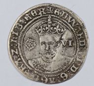 Edward VI (1547-53) hammered silver sixpence (1551-3) fine silver issue