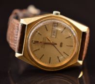 Bulova Accutron Quartz gentleman's wristwatch ref. N3 with day and date aperture, luminous two-