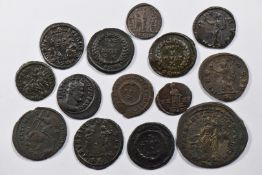Roman Imperial various bonze coins from around 270-363AD, includes Tetricus I, Constantine II,
