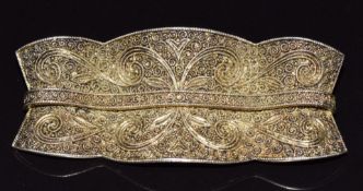 Theodor Fahrner silver gilt filigree brooch, 5.5cm, 11.6g