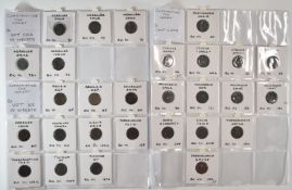 Roman Imperial, Constantine, 28 AE bronze coins, VOT xxx wreath and Campgate reverses