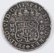 1755 Spanish 8 Reales (piece of eight) Ferdinand IV Mexico Mint