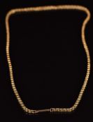 A c1900 9ct gold chain/ necklace with barrel clasp, 4.3g, 47cm long