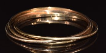 A 9ct gold Russian style bangle, 44.3g, 6.8 x 7cm
