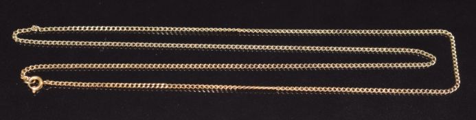 A 9ct gold chain/ necklace, 58cm long, 3.6g