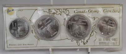 Canada Olympic silver coin set for the XXI Olympic Games, Montreal 1976, comprising two $10 and