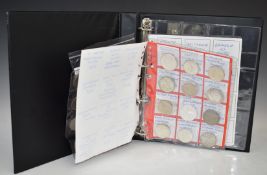 An amateur collection of UK and overseas crown sized coins to include silver examples, George V '