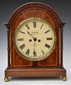 Adams, 36 Lombard Street London, Georgian 19thC twin fusee bracket or mantel clock striking on a