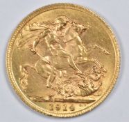 1914 George V gold full sovereign