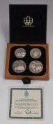 Canada Olympic silver coin set for the XXI Olympic Games, Montreal 1976 comprising two $10 and