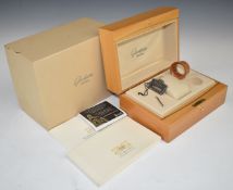 Glashutte PanoMaticLunar wristwatch box with fitted interior, strap tool, magnifying loop, related