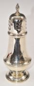 Elizabeth II hallmarked silver sugar sifter, Birmingham 1965, maker Barker Ellis Silver Co, height