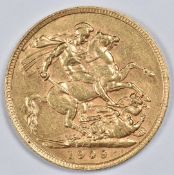 1909 Edward VII gold full sovereign