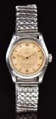 Rolex Oyster Royal gentleman's wristwatch ref. 6144 with gold hands, Arabic numerals and hour