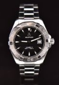 Tag Heuer Aquaracer gentleman's wristwatch ref. WAY2110-0 with luminous hands and hour markers,