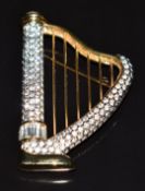 Swarovski harp brooch, 6.2cm