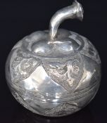 Indian silver novelty covered dish formed as a pomegranate, height 10cm