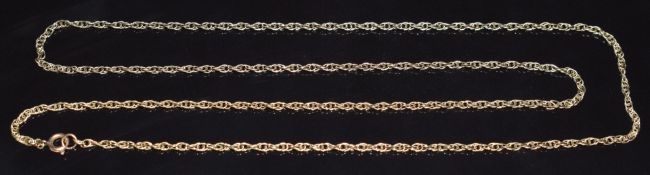 A 9ct gold chain, 63cm long, 3.7g