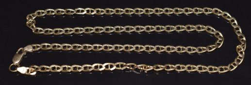 A 9ct gold mariner link necklace, 25.4g, 52cm long